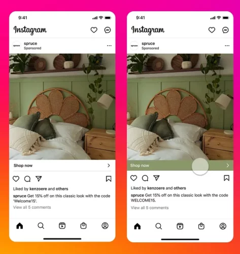 Printscreen instagram boost pub